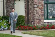 image of groom walking to ceremony