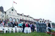 image of ceremony in front of Digby Pines