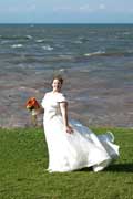 image of bride in wind