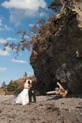 image of couple by cliff