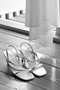 image of wedding dress and shoes